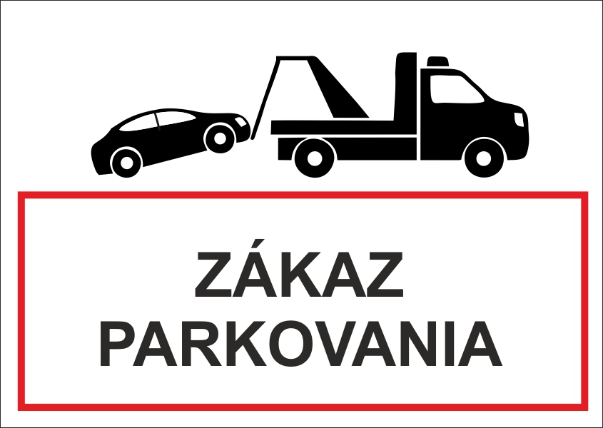 Zákaz parkovania - symbol odťah Zákaz parkovania - symbol odťah
