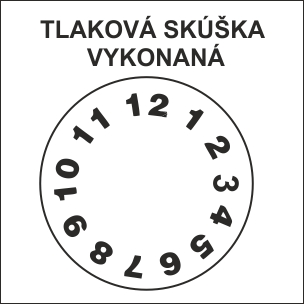 Tlaková skúška - revizny štítok Tlaková skúška - revizny štítok