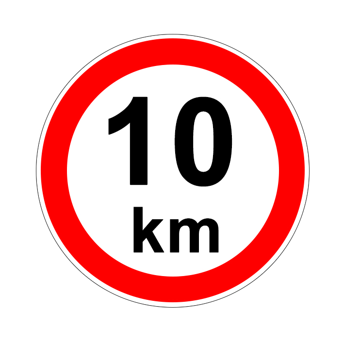 Maximálna povolená rýchlosť 10 Maximálna povolená rýchlosť 10