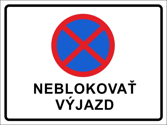 Neblokovať výjazd Neblokovať výjazd