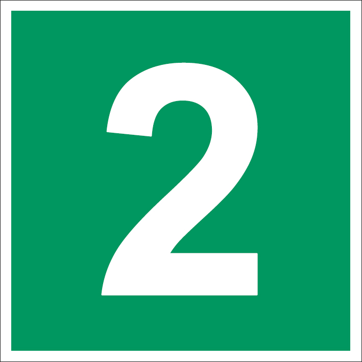 Označenie poschodia - štvorec Označenie poschodia - štvorec