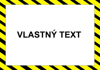 Skladové štítky s výstržnými okrajmi - žltá/čierna Skladové štítky s výstržnými okrajmi - žltá/čierna