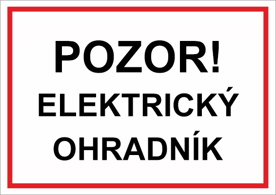 Pozor, elektrický ohradník Pozor, elektrický ohradník