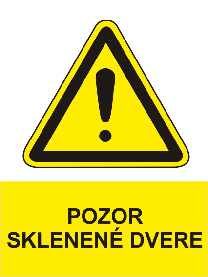 Pozor sklenené dvere Pozor sklenené dvere