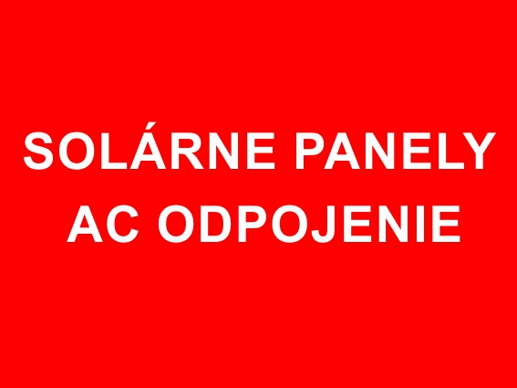 Solárne panely AC Odpojenie Solárne panely AC Odpojenie