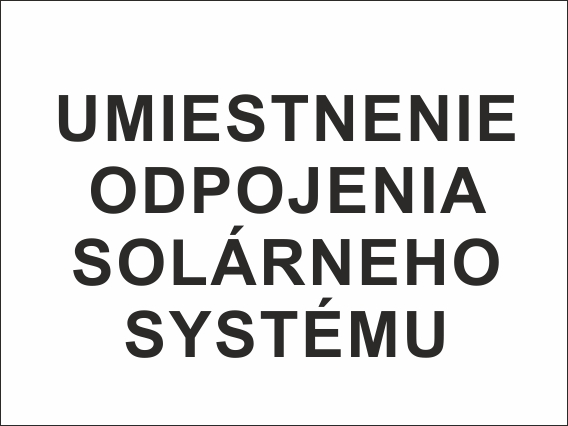 Umiestnenie odpojenia solárneho systému Umiestnenie odpojenia solárneho systému