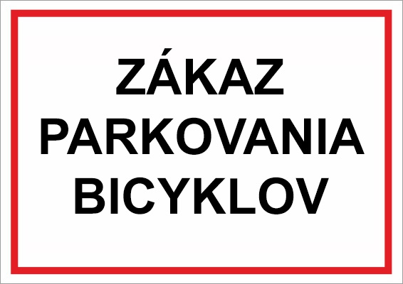Zákaz parkovania bicyklov Zákaz parkovania bicyklov