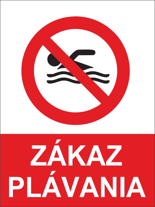 Zákaz plávania Zákaz plávania