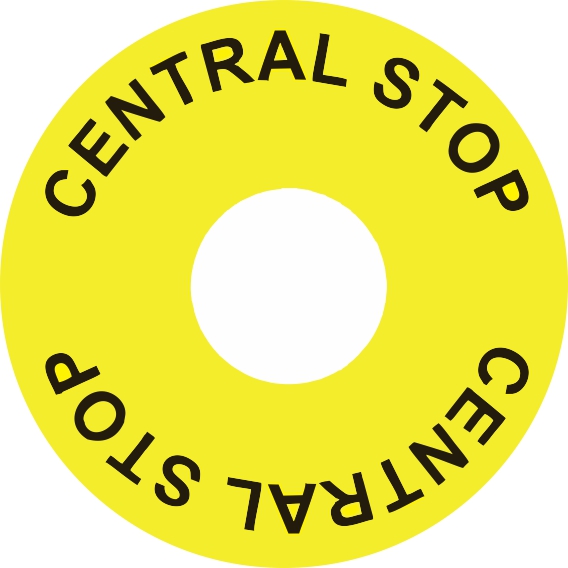 CENTRAL STOP - označenie CENTRAL STOP - označenie