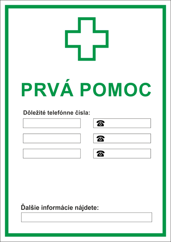Čísla prvej pomoci Čísla prvej pomoci