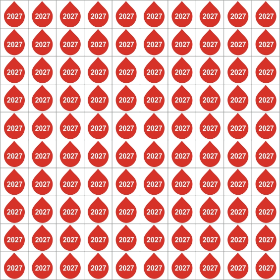 Dátumová slzička 2027 Dátumová slzička 2027