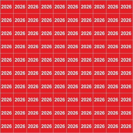 Dátumový štvorček 2026 Dátumový štvorček 2026