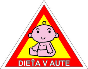 Samolepka dieťa v aute Samolepka dieťa v aute