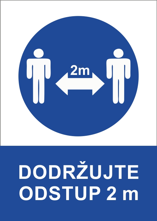 Dodržujte odstup 2 m Dodržujte odstup 2 m
