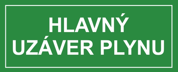Hlavný uzáver plynu Hlavný uzáver plynu
