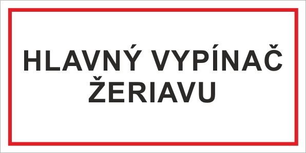 Hlavný vypínač žeriavu Hlavný vypínač žeriavu