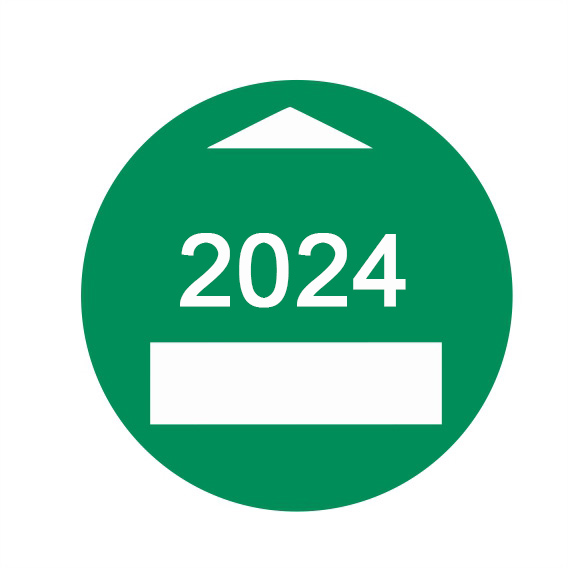 Kontrolný a kalibračný štítok 2024 - vlastný text Kontrolný a kalibračný štítok 2024 - vlastný text