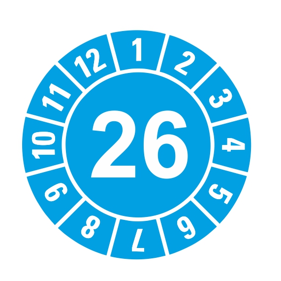 Kontrolný a kalibračný štítok - 2026 Kontrolný a kalibračný štítok - 2026