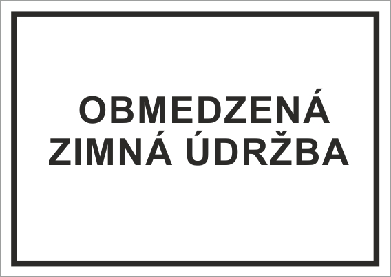 Obmedzená zimná údržba Obmedzená zimná údržba
