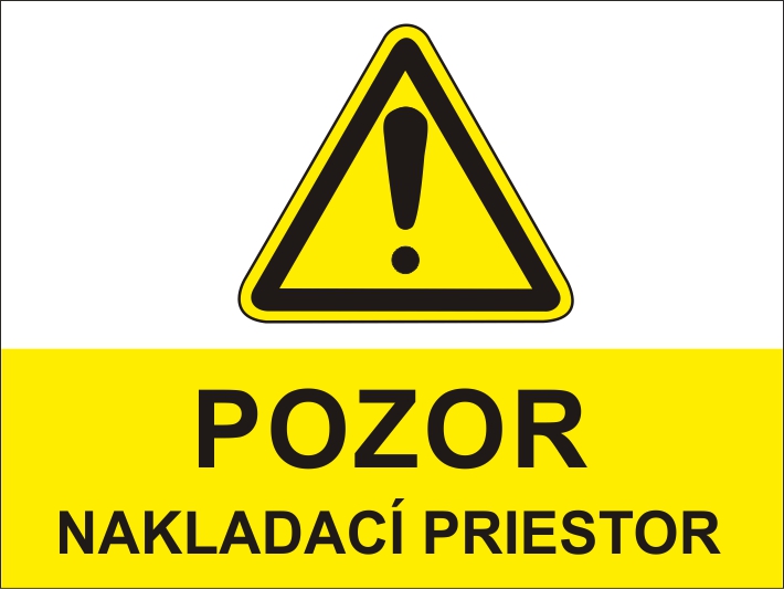 Pozor, nakladací priestor Pozor, nakladací priestor