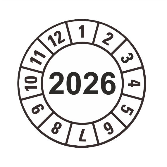 Kontrolný a dátumový štítok rok 2026 Kontrolný a dátumový štítok rok 2026