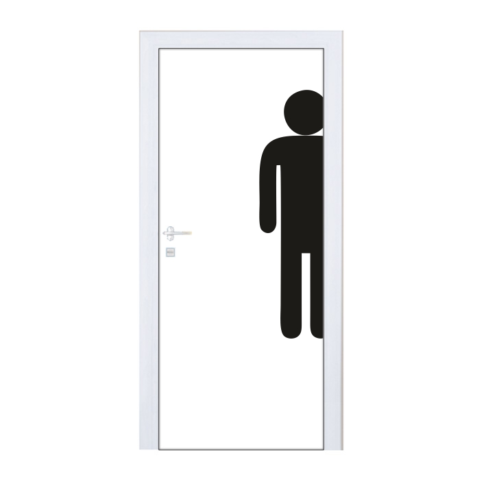 Samolepka na dvere WC muži, veľká Samolepka na dvere WC muži, veľká
