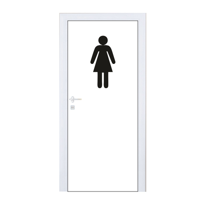 Samolepka na dvere WC ženy, malá Samolepka na dvere WC ženy, malá