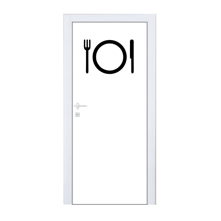 Samolepka na dvere reštaurácia, malá Samolepka na dvere reštaurácia, malá