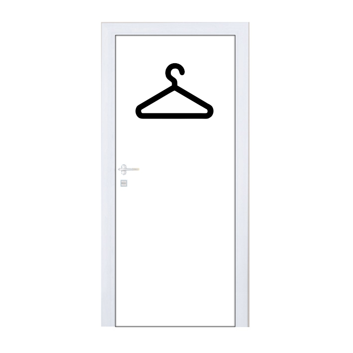 Samolepka na dvere šatňa, malá Samolepka na dvere šatňa, malá