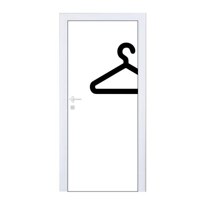 Samolepka na dvere šatňa, veľká Samolepka na dvere šatňa, veľká