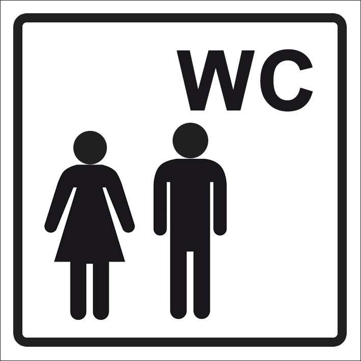 Piktogram WC dámy a páni, štvorec Piktogram WC dámy a páni, štvorec