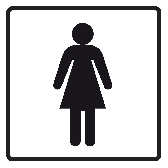 Piktogram WC dámy, štvorec Piktogram WC dámy, štvorec
