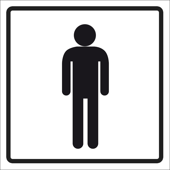 Piktogram WC páni, štvorec Piktogram WC páni, štvorec