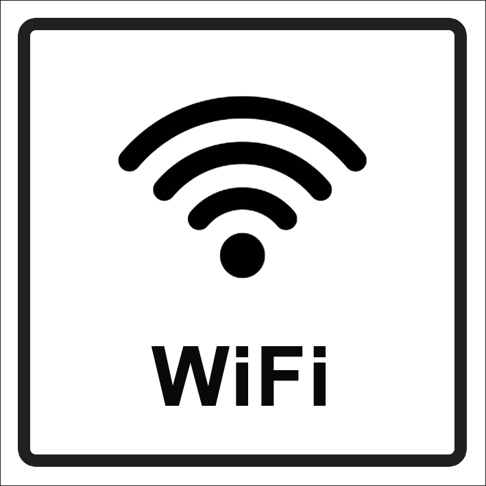Piktogram Wifi, štvorec Piktogram Wifi, štvorec