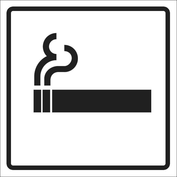 Piktogram fajčenie povolené, štvorec Piktogram fajčenie povolené, štvorec