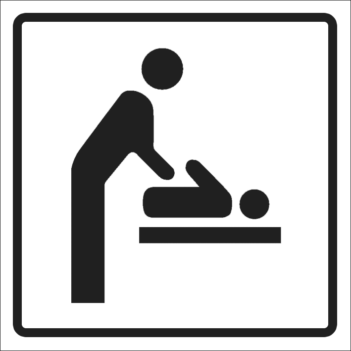 Piktogram prebaľovacia miestnosť, štvorec Piktogram prebaľovacia miestnosť, štvorec