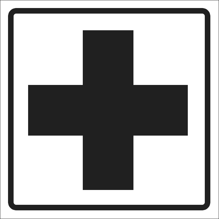 Piktogram prvá pomoc, štvorec Piktogram prvá pomoc, štvorec