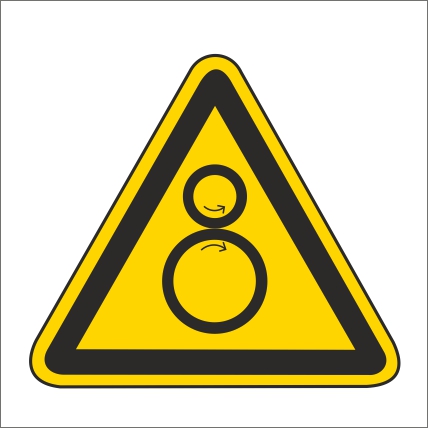 Symbol Nebezpečenstvo od chodu stroja Symbol Nebezpečenstvo od chodu stroja