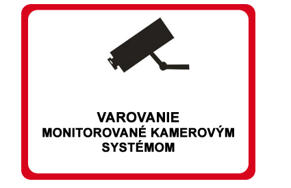 Varovanie - monitorované kamerovým systémom