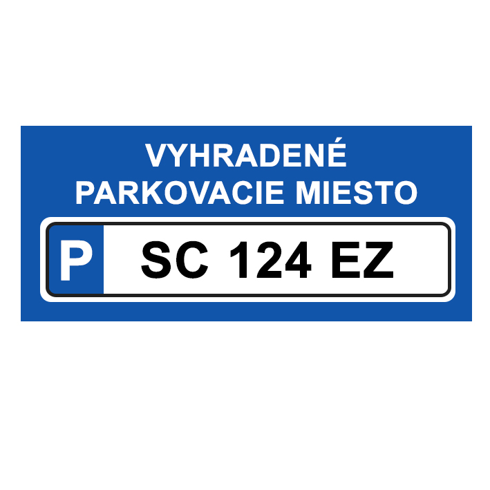 Vyhradené parkovacie miesto Vyhradené parkovacie miesto