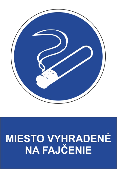 Miesto vyhradené na fajčenie Miesto vyhradené na fajčenie