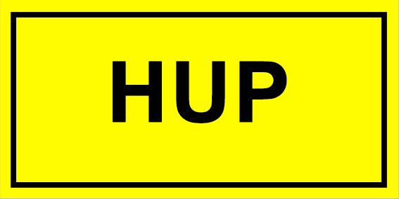 HUP - hlavný uzáver plynu HUP - hlavný uzáver plynu