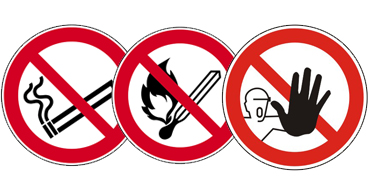 Zákazové bezpečnostné tabuľky a značky